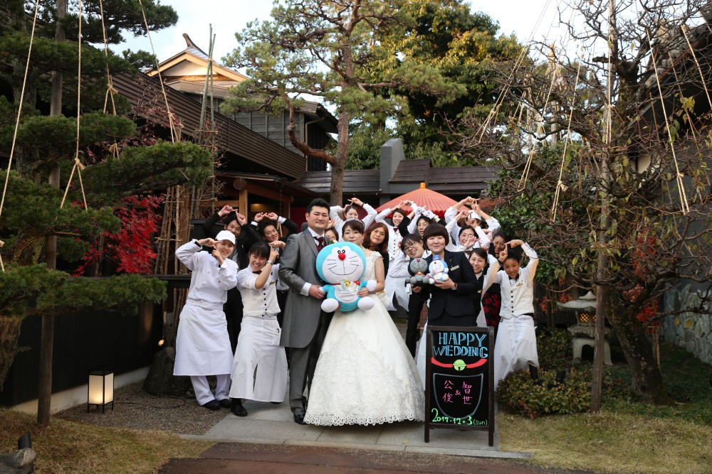 大好きに囲まれた１日 Happy ドラえもん Wedding 新潟の結婚式 ウェディングブログ ザ ガーデンプレイス小林樓